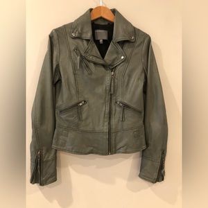 LEATHER BIKER JACKET